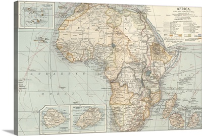 Africa - Vintage Map