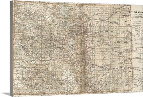 Colorado - Vintage Map | Great Big Canvas