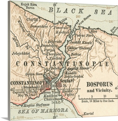 Constantinople - Vintage Map