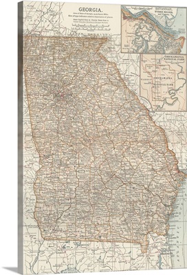 Georgia - Vintage Map