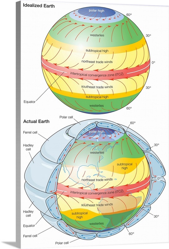 Global Circulation Patterns Diagram | Great Big Canvas