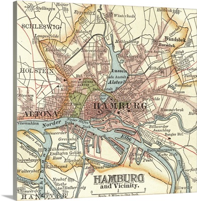Hamburg - Vintage Map