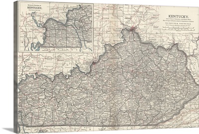 Kentucky - Vintage Map