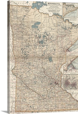 Minnesota - Vintage Map