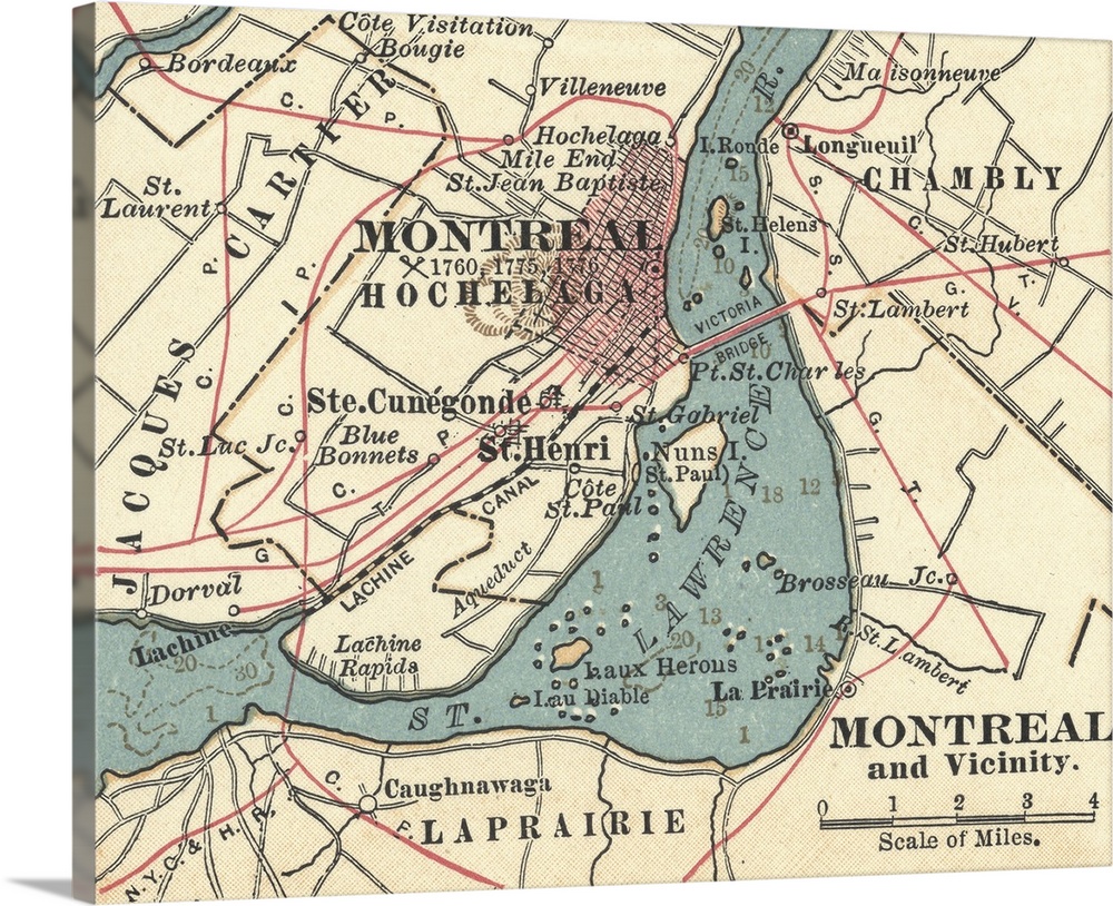 Montreal - Vintage Map