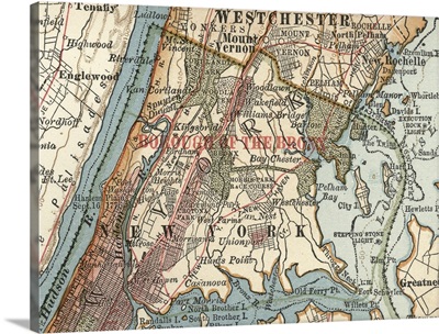 New York - Vintage Map