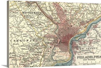 Philadelphia - Vintage Map