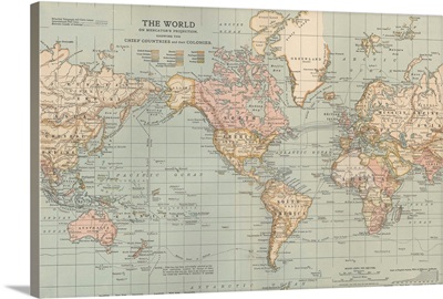 The World - Vintage Map