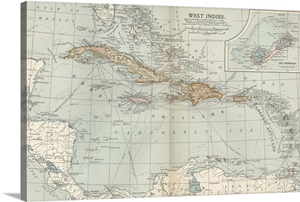 West Indies - Vintage Map image thumbnail
