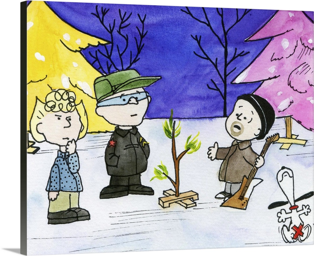 U2-based version of A Charlie Brown Christmas in watercolor.
