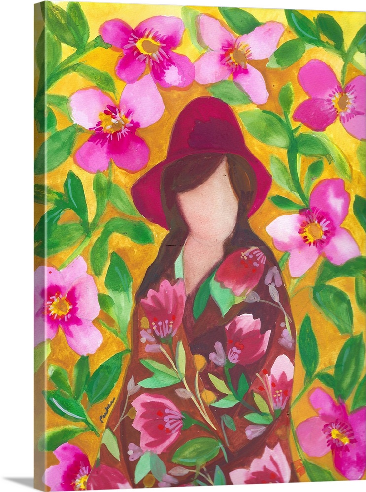 Girl With Japanese Anemones