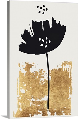 Black Poppy printed as a Stretched Canvas Print