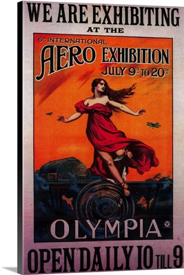 6th International Aero Expo Vintage Poster, Europe