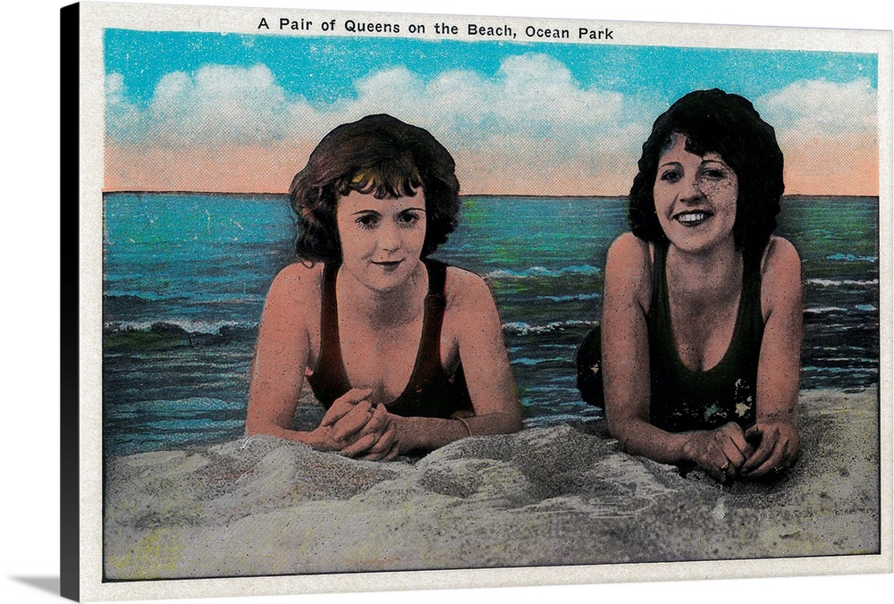 A Pair of Queens on the Beach, Ocean Park, Santa Monica, CA