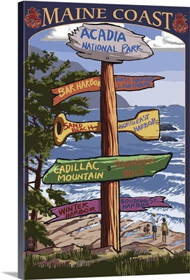 Acadia National Park, Maine, Destination Sign
