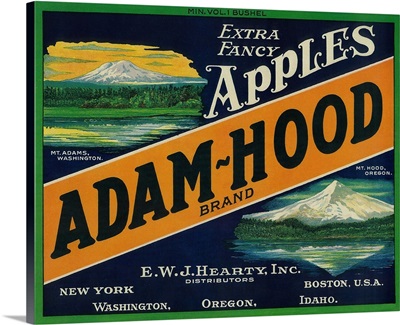 Adam-Hood Apple Crate Label, Hood River, OR