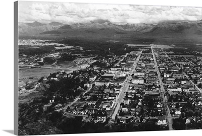 Aerial View of Anchorage, Alaska, Business District