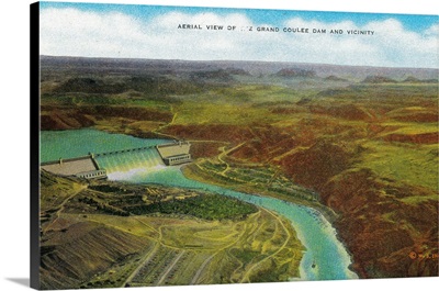 Aerial view of Grand Coulee Dam, WA