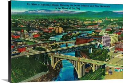 Aerial View of Spokane, WA