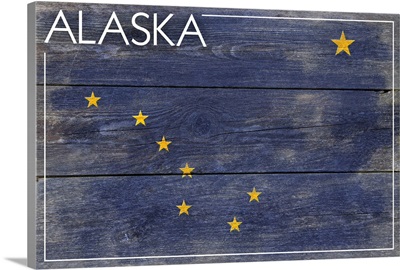 Alaska State Flag, Barnwood Painting