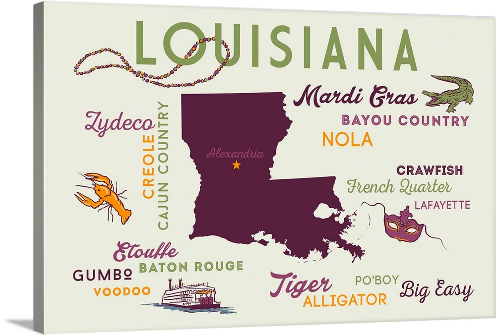 Alexandria, Louisiana, Typography and Icons