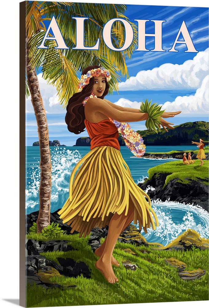 Aloha - Hula Girl On Coast