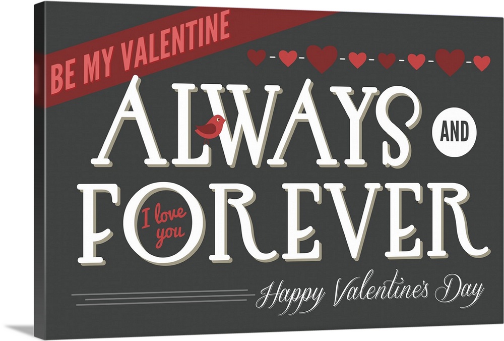 Valentine's Day typography artwork.