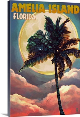 Amelia Island, Florida, Palm and Moon