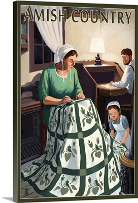Amish Country, Quilting Scene