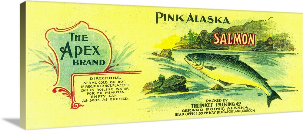 Apex Salmon Can Label, Gerard Point, AK