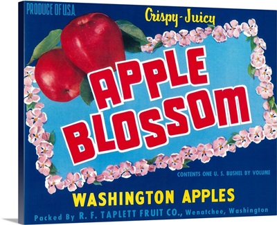 Apple Blossom Apple Label, Wenatchee, WA