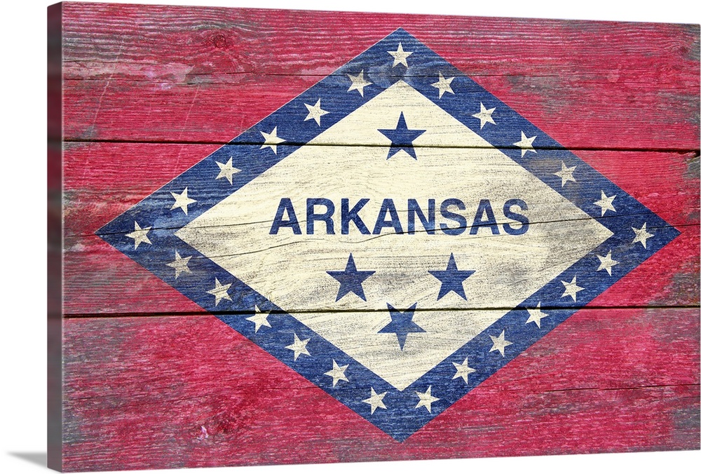 Arkansas State Flag, Barnwood Painting