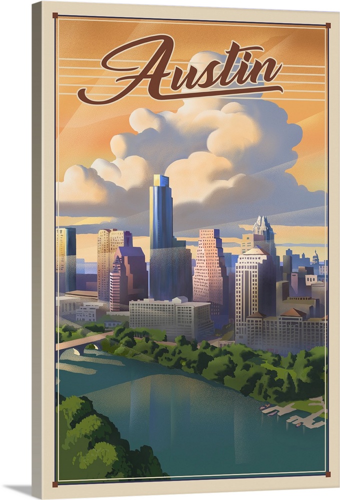 Austin, Texas - Lithograph - City Series