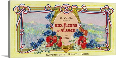 Aux Fleurs D'Alsace Soap Label, Paris, France