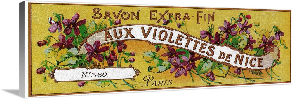 French soap label, Nice Violets brand.