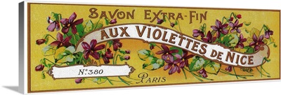 Aux Violettes De Nice Soap Label, Paris, France