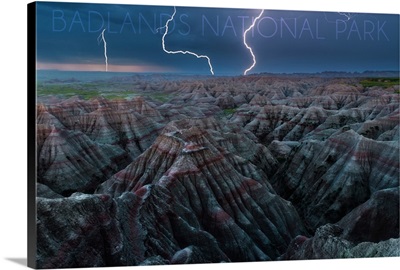Badlands National Park, South Dakota, Lightning Storm