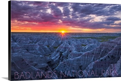 Badlands National Park, South Dakota, Purple Sunrise