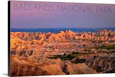 Badlands National Park, South Dakota, Purple Sunset