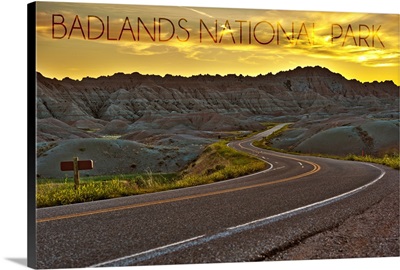 Badlands National Park, South Dakota, Road Scene