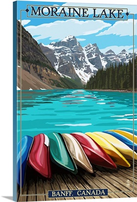 Banff, Alberta, Canada - Moraine Lake & Canoes