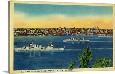 Battleships in Elliott Bay, Seattle, WA