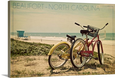 Beaufort, North Carolina, Bicycles and Beach Scene