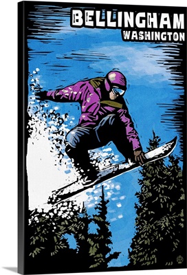 Bellingham, Washington, Snowboarder, Scratchboard