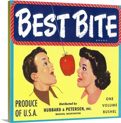 Best Bite Apple Label, Manson, WA