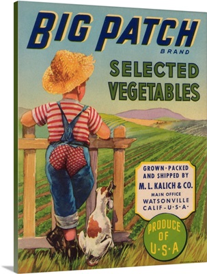 Big Patch Vegetable Label, Watsonville, CA