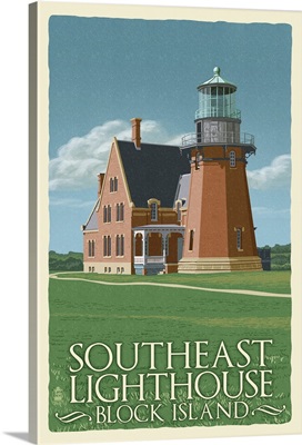 Block Island, Rhode Island, South East Lighthouse, Letterpress