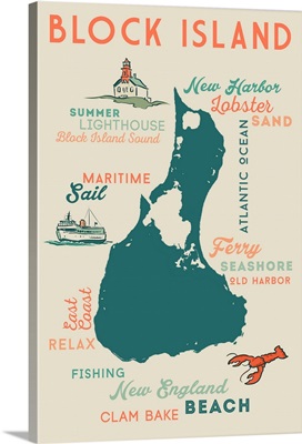 Block Island, Rhode Island, Typography and Icons