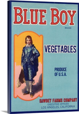 Blue Boy Vegetable Label, Los Angeles, CA