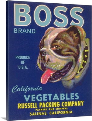 Boss Vegetable Label, Salinas, CA